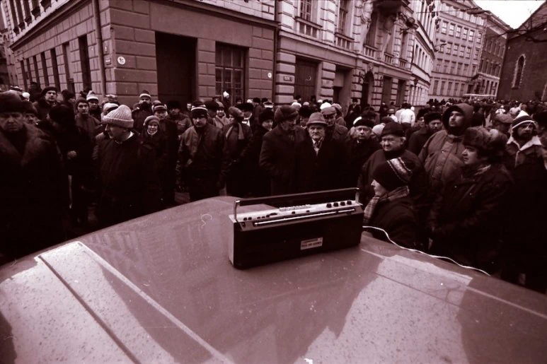 Barricades in Riga, 1991